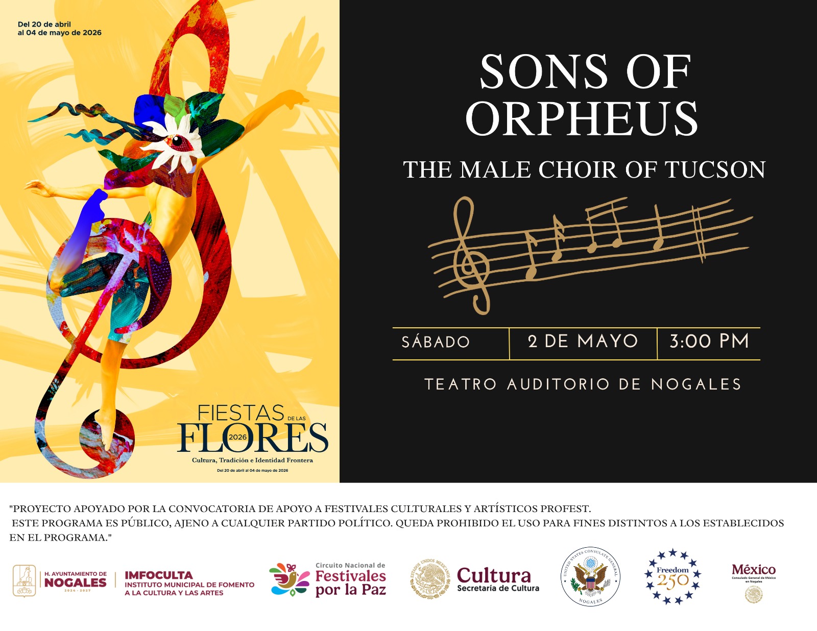 Invitan a concierto coral en las Fiestas de las Flores 2026