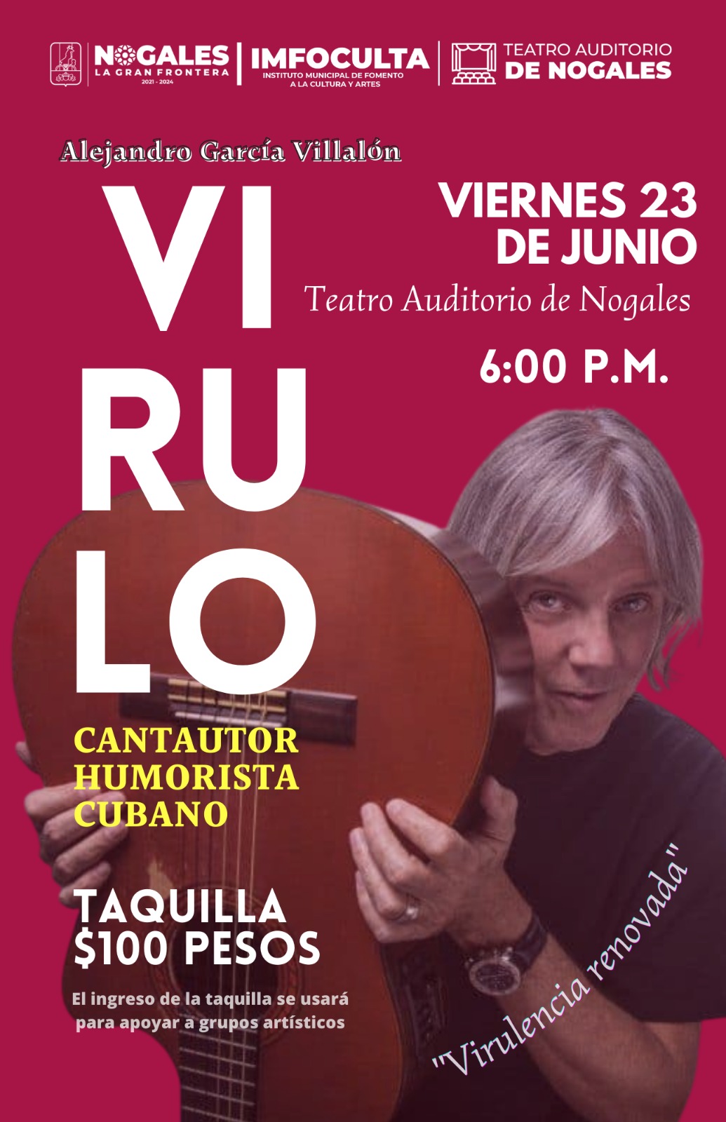 INVITAN A CONCIERTO DEL CANTAUTOR CUBANO ALEJANDRO GARCÍA VILLALÓN