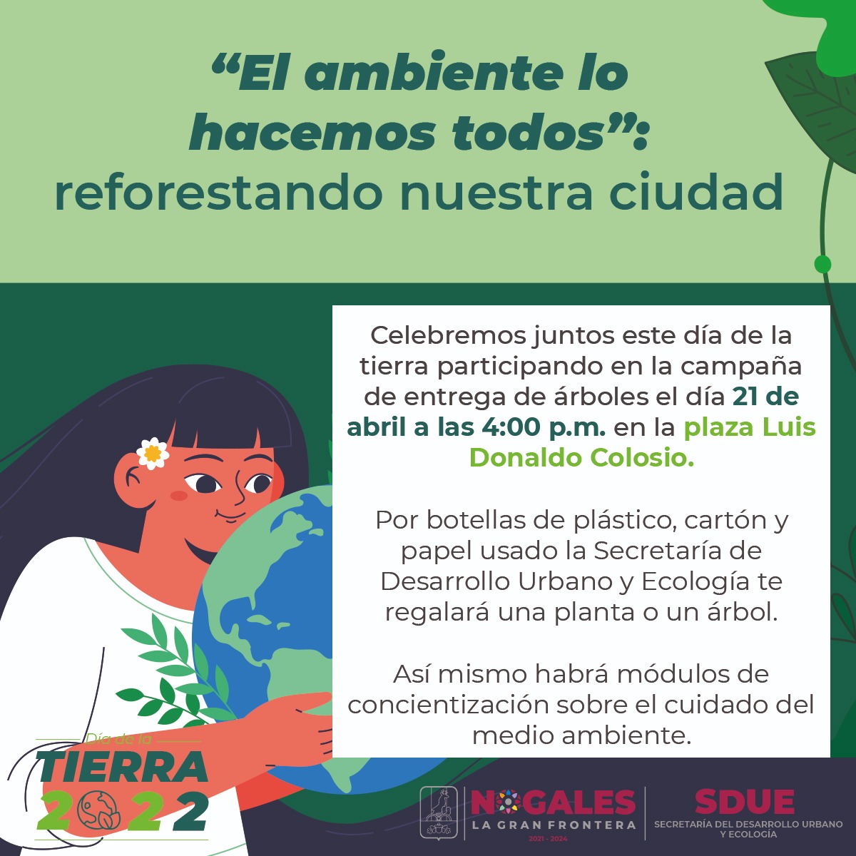 CANJEARÁN ÁRBOLES POR BASURA RECICLABLE EN NOGALES, SONORA
