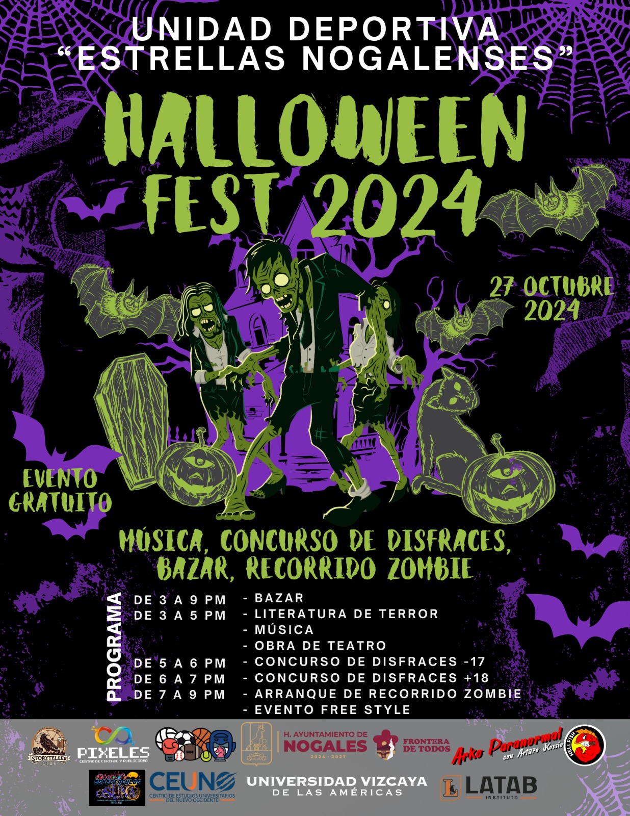 INVITAN A HALLOWEEN FEST EN LAUNIDAD DEPORTIVA