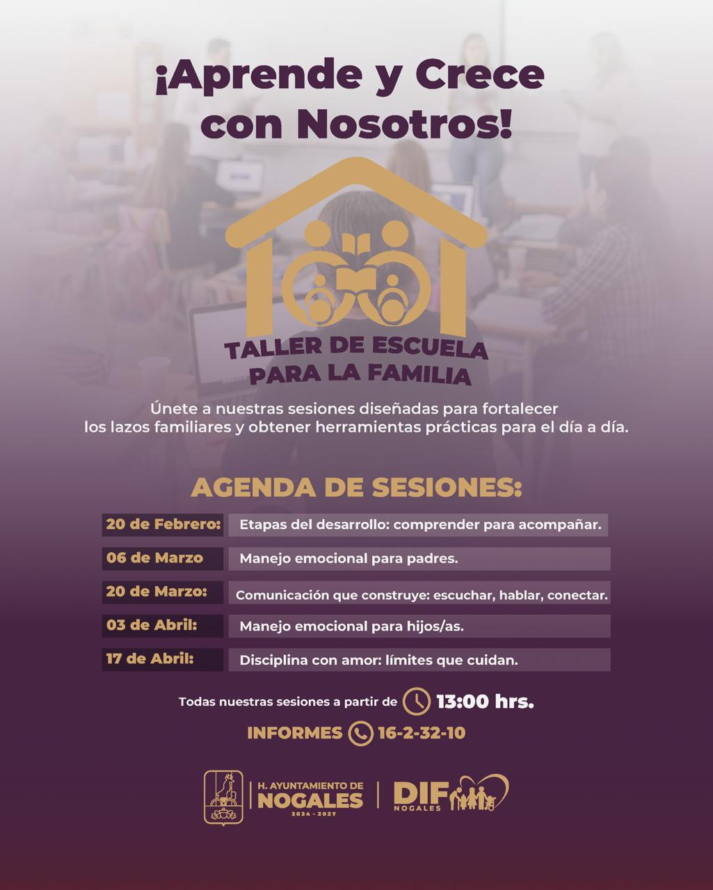 Convoca DIF Nogales a participar en “Escuela para la Familia”