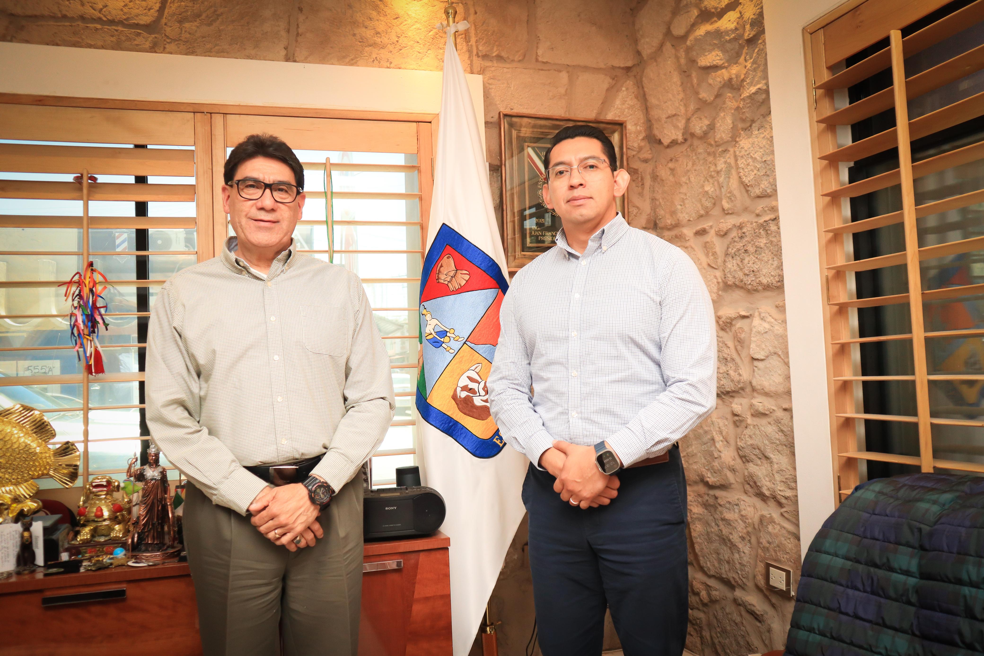 Recibe alcalde apoyo del Secretario de Seguridad